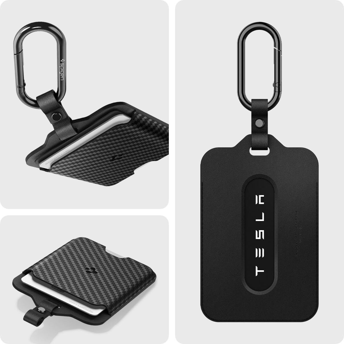 Spigen Universal EV Key Card Holder with Carabiners 2-Pack - Black - image 7