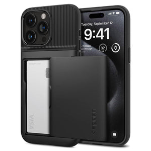 Spigen iPhone 15 Pro Case Slim Armor CS - Black - image 1