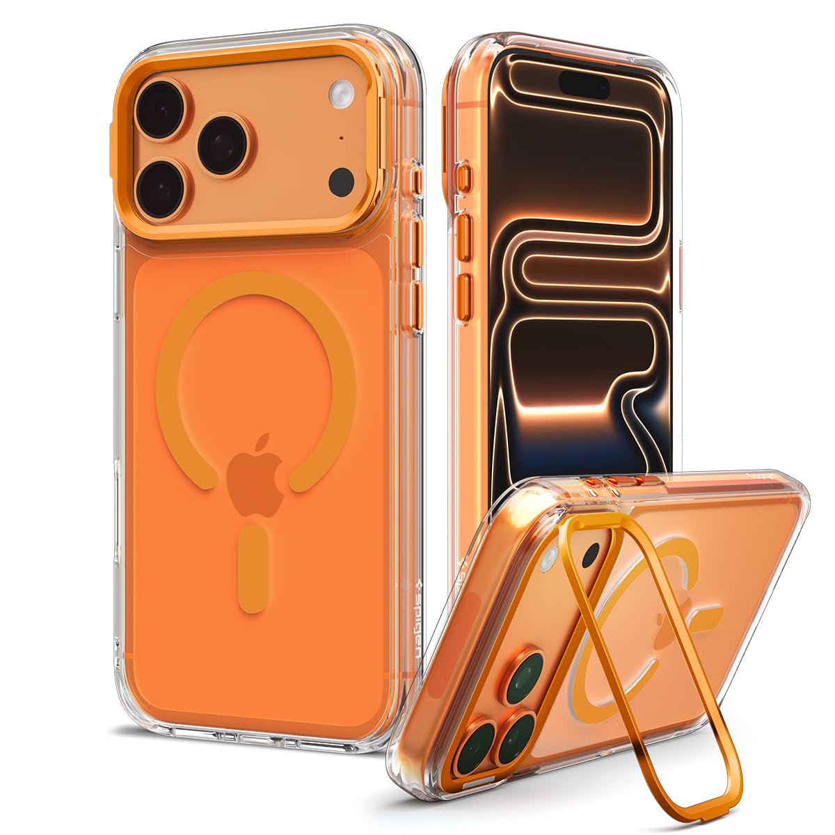Clear Orange Spigen iPhone 18 Pro / 17 Pro Phone Case – Ultra Hybrid Optik S (MagFit)