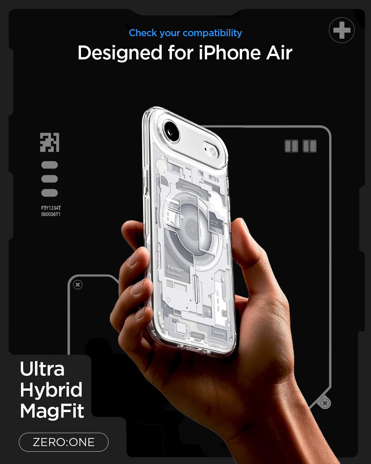 Spigen iPhone Air Case – Ultra Hybrid Zero One (MagFit) - Zero One White
