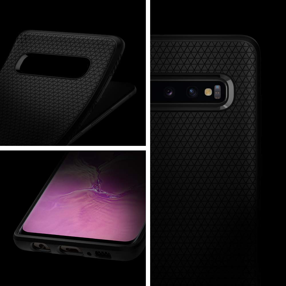 Spigen Galaxy S10 Plus Case - Liquid Air - Matte Black - image 2