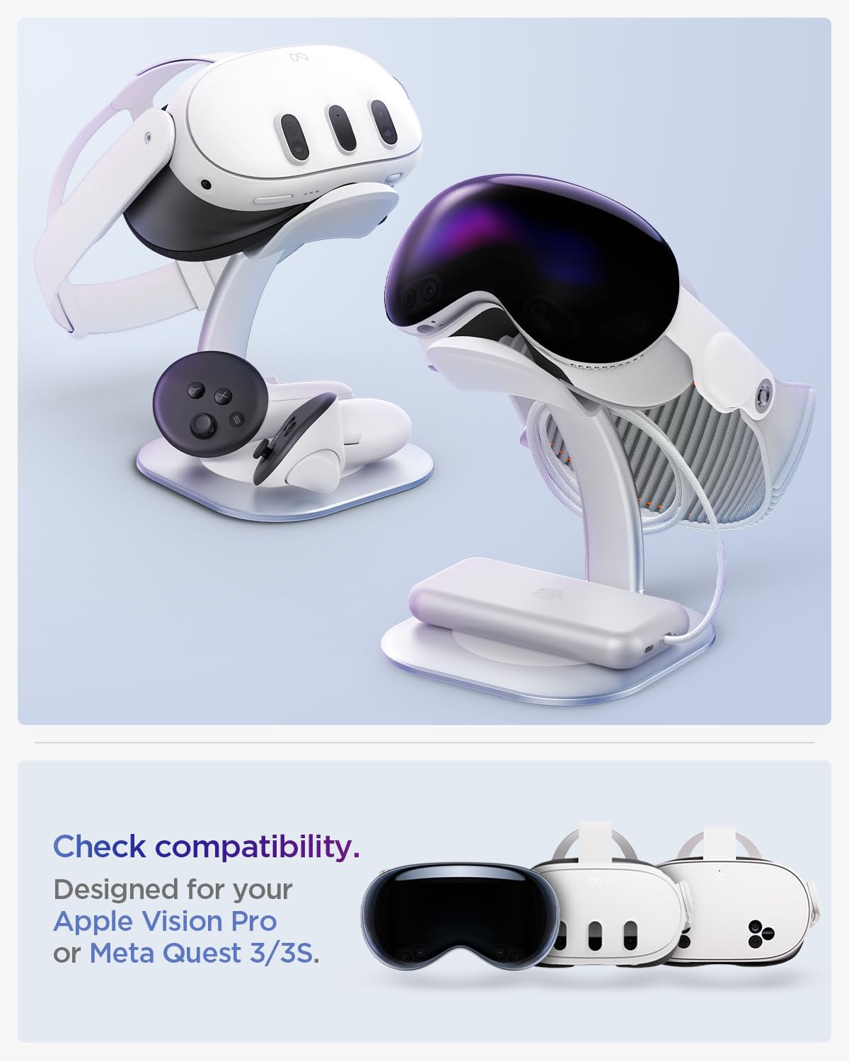 Spigen Universal VR Headset Stand - DR110 - Silver - image 2