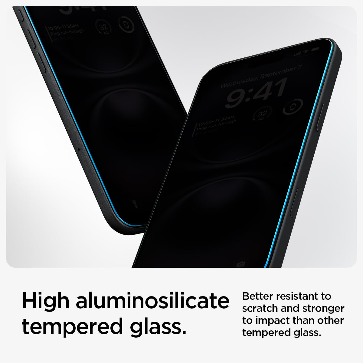Spigen iPhone 16 Plus / 15 Plus Screen Protector GLAS.tR EZ Fit Privacy (2 Pack) - Privacy - image 3
