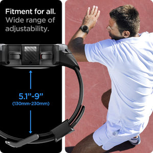 Spigen Galaxy Watch 4 Classic 46mm Case + Band - Rugged Armor Pro - Charcoal Gray - image 2