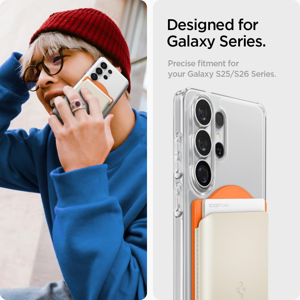 Spigen Nano Pop MagFit 3-Card Wallet - Orange Beige - image 2