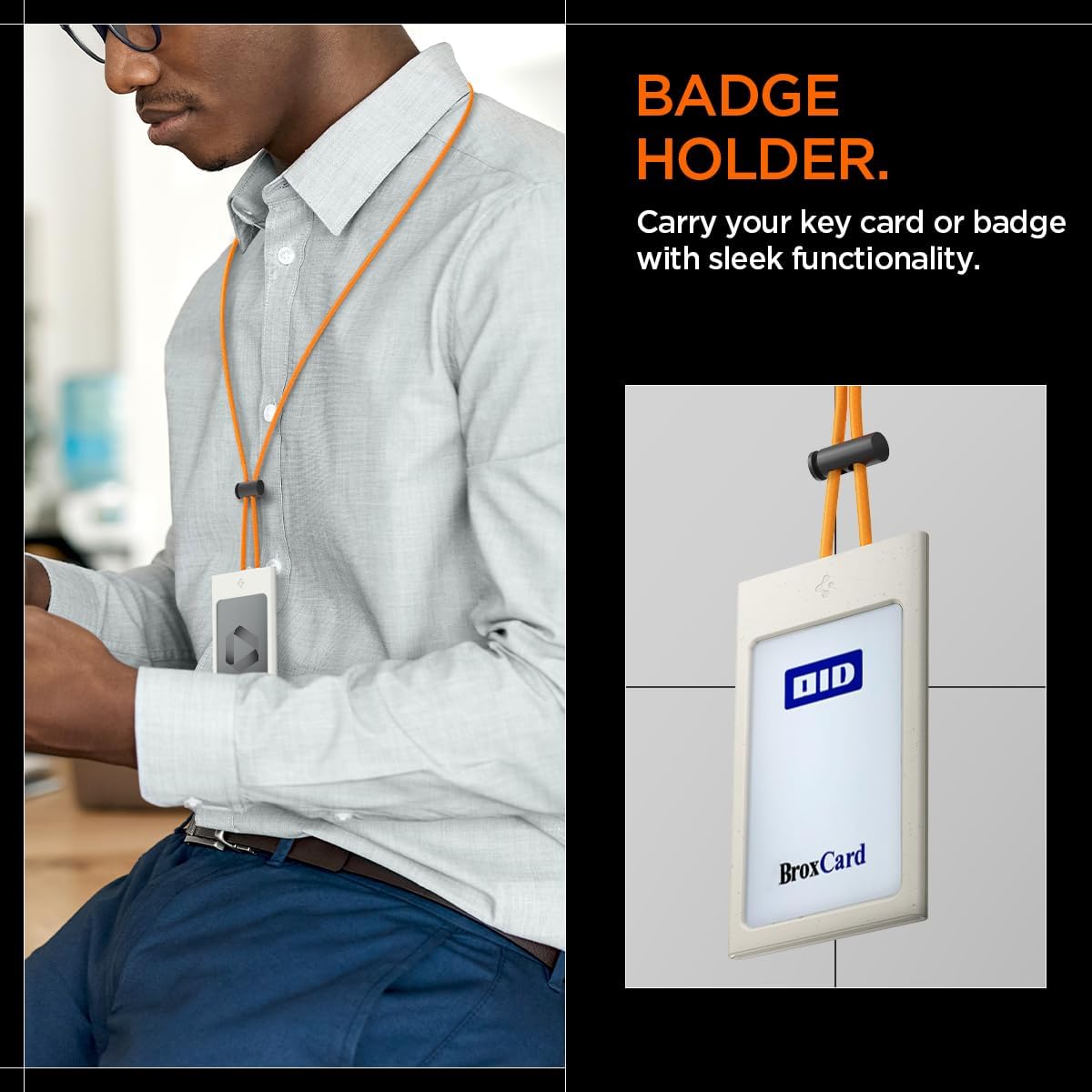 Spigen MagSlide 2-card ID badge holder - Dune Beige - image 2