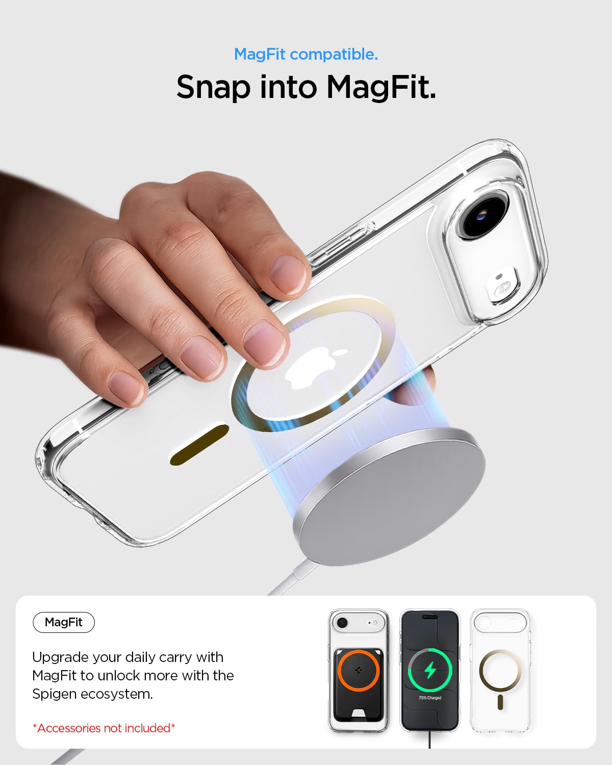 Spigen iPhone Air Case Ultra Hybrid MagFit - Clear Gold - image 7