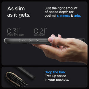 Spigen iPhone 15 Pro Case Slim Armor CS - Black - image 6