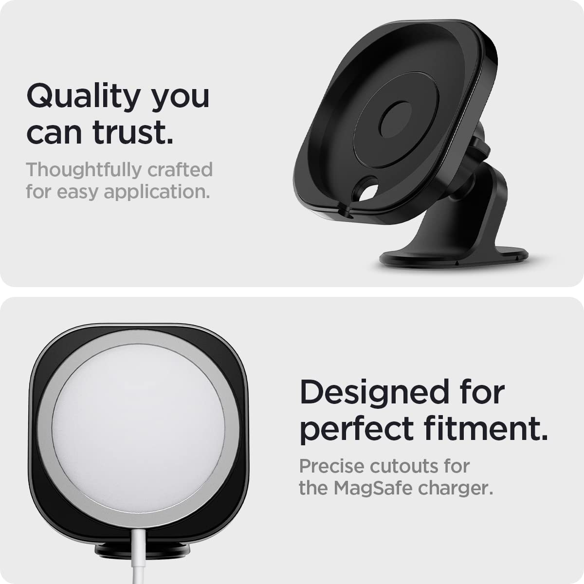 Spigen MagFit Dashboard Car Mount for Apple MagSafe Charger - Black - image 7