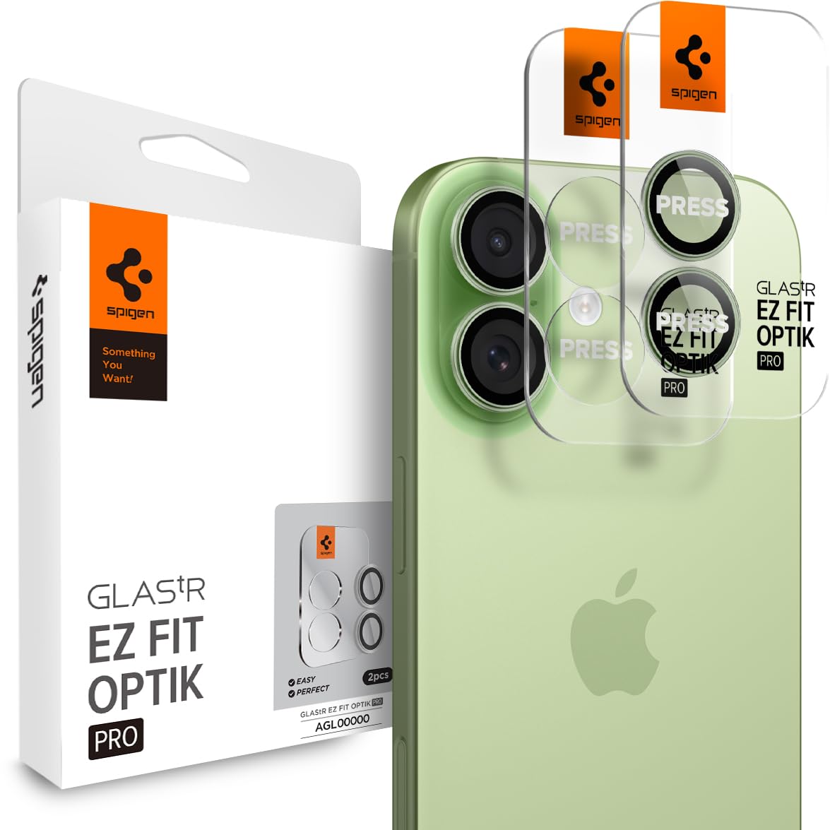 Spigen iPhone 17 Camera Lens Protector GLAS.tR EZ Fit Optik Pro (2 Pack) - Sage - image 1