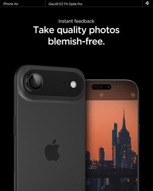 Spigen iPhone Air Lens Protector Optik Pro EZ Fit 2 Pack - Black - image 4