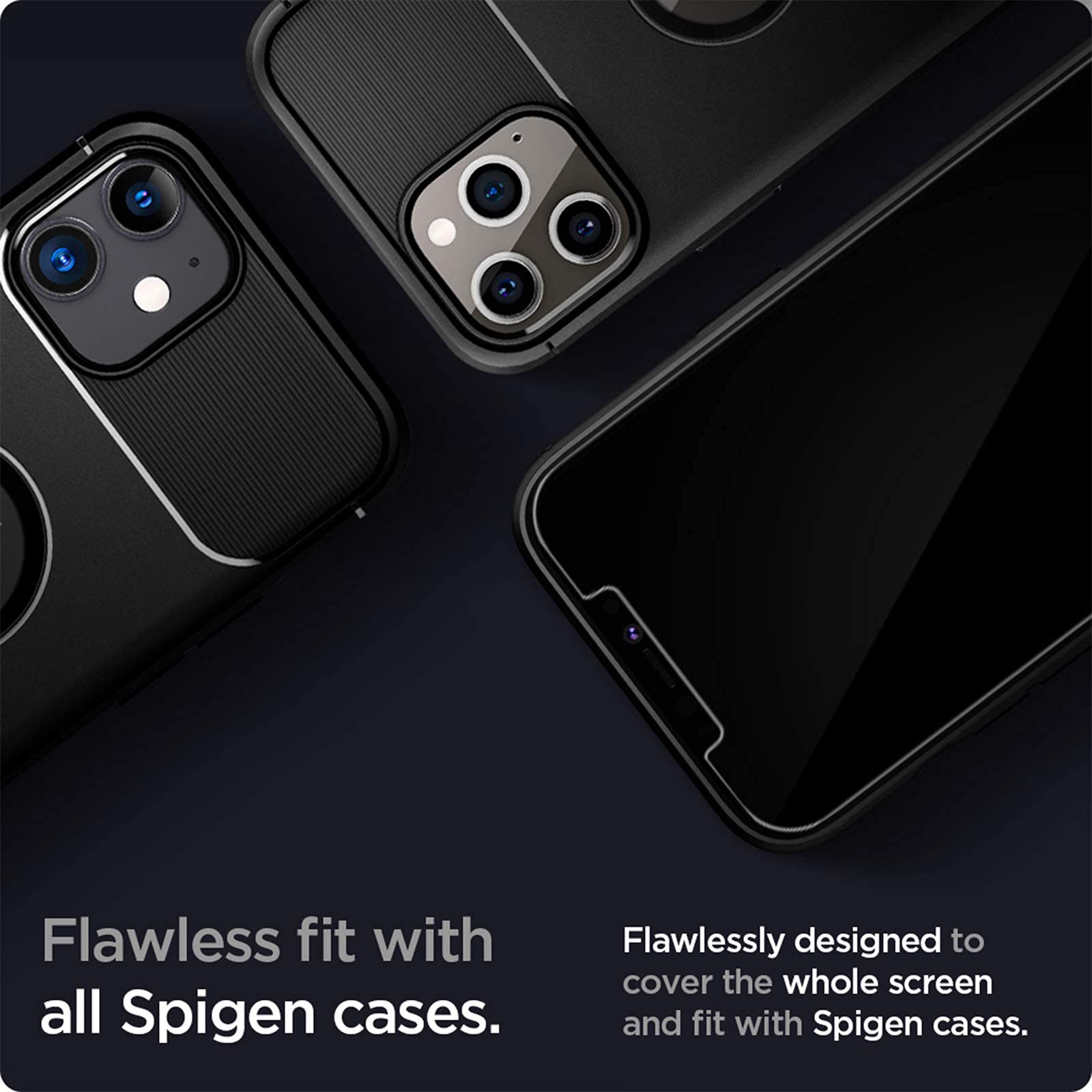 Spigen iPhone 12 / iPhone 12 Pro Screen Protector – GLAS.tR EZ Fit - Amazon US image 5