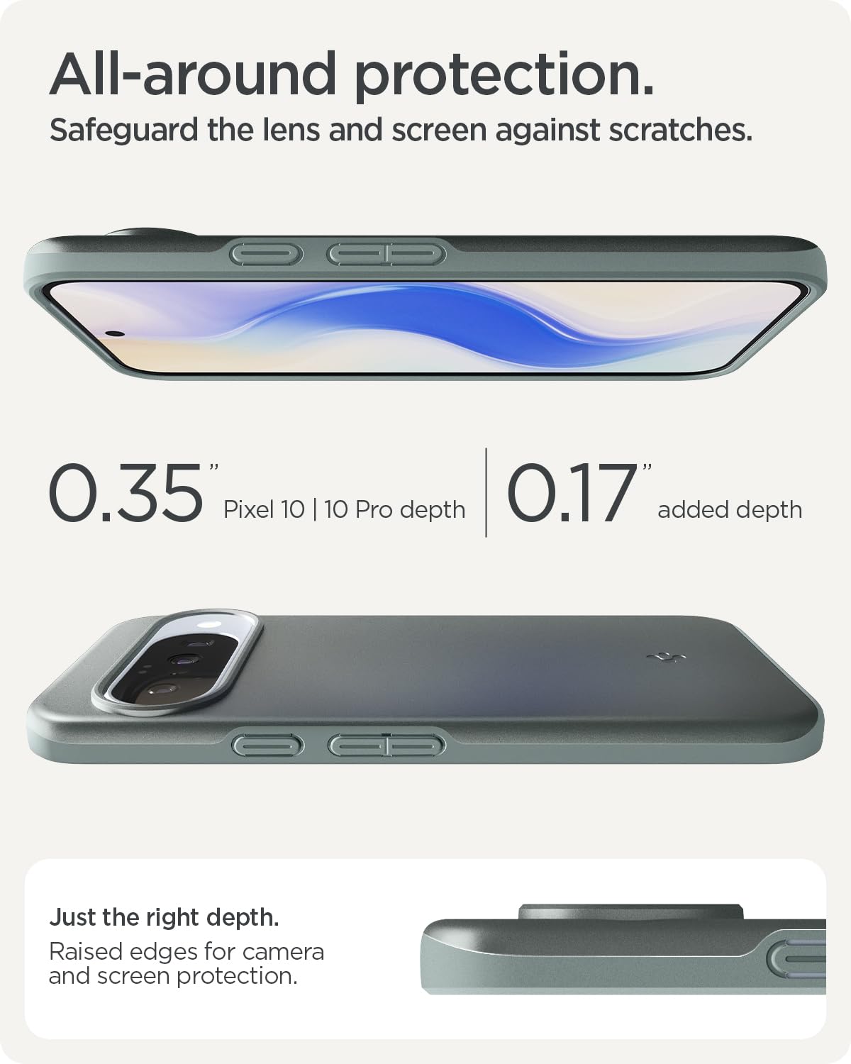 Spigen Pixel 10 Pro / Pixel 10 Case – Thin Fit (MagFit) - Sage Green - image 7