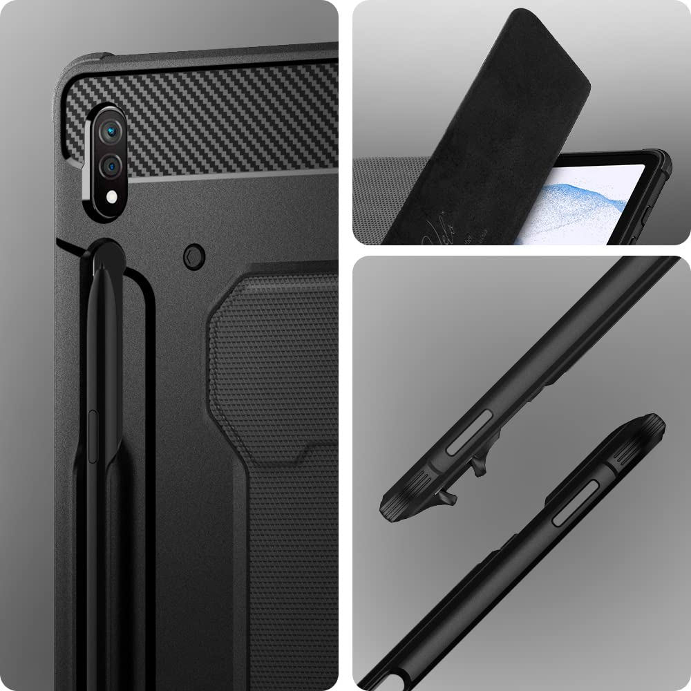 Spigen Galaxy Tab S8 Plus / S7 Plus Case - Rugged Armor Pro - Black - image 3