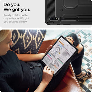 Spigen Galaxy Tab S8 Plus / S7 Plus Case - Rugged Armor Pro - Black - image 4