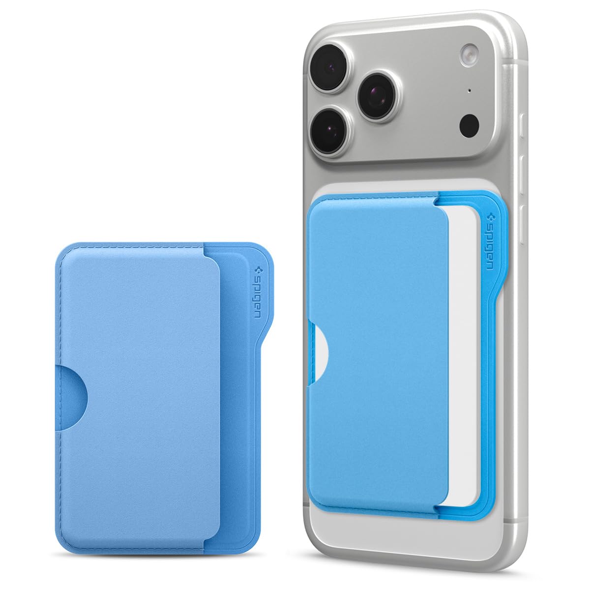 Spigen Caseology Folder Pop MagFit 3-Card Wallet - Sky Blue - image 1