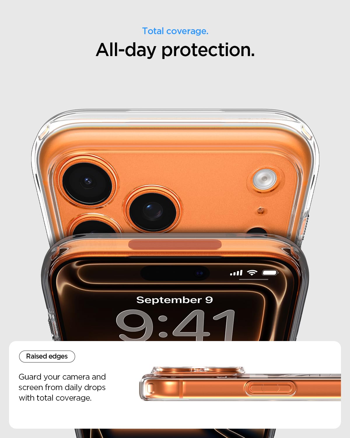 Spigen iPhone 17 Pro Max Case - Ultra Hybrid (MagFit) - Clear Orange