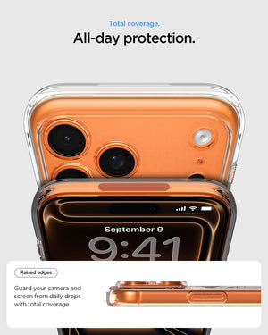 Spigen iPhone 17 Pro Max Case - Ultra Hybrid (MagFit) - Clear Orange
