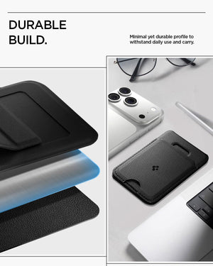 Spigen Slim Fold MagSafe Wallet Stand - Black - 1-Card Stand - image 7