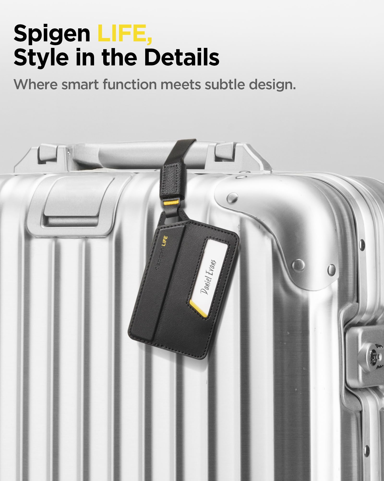 Spigen Life LF510 Magnetic Luggage Tag - Black - 1 Pack - image 2