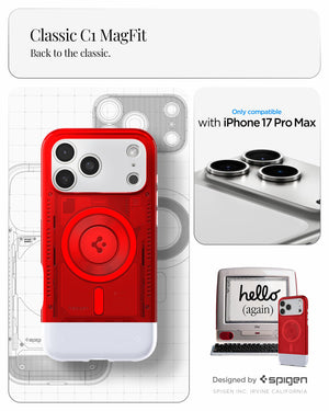 Spigen iPhone 17 Pro Max Case - Classic C1 (MagFit) - Ruby