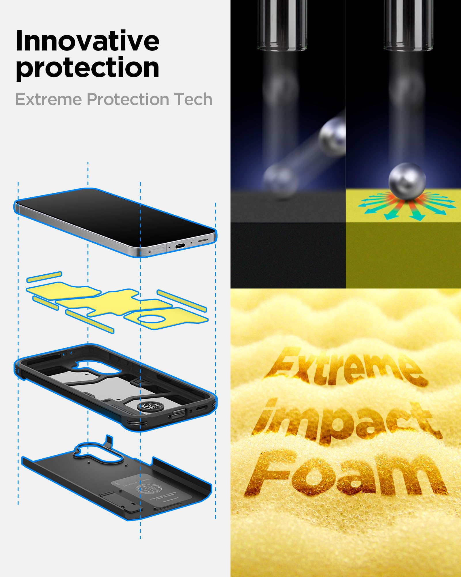 Spigen Galaxy A56 5G Case Tough Armor - Black image 4