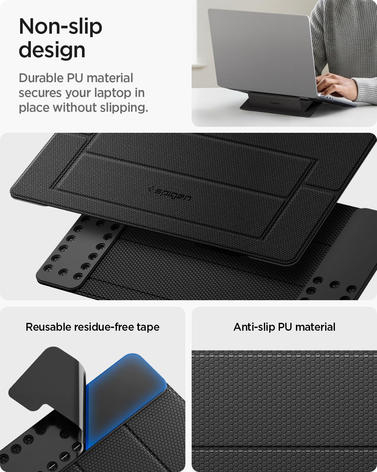Spigen Slimfold LD201-S1 Laptop Stand for 11–16-Inch Laptops - Black - image 7