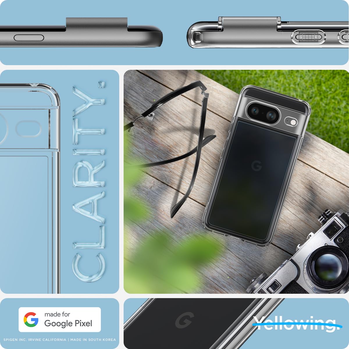 Spigen Ultra Hybrid Google Pixel 8 Phone Case - Crystal Clear - image 2