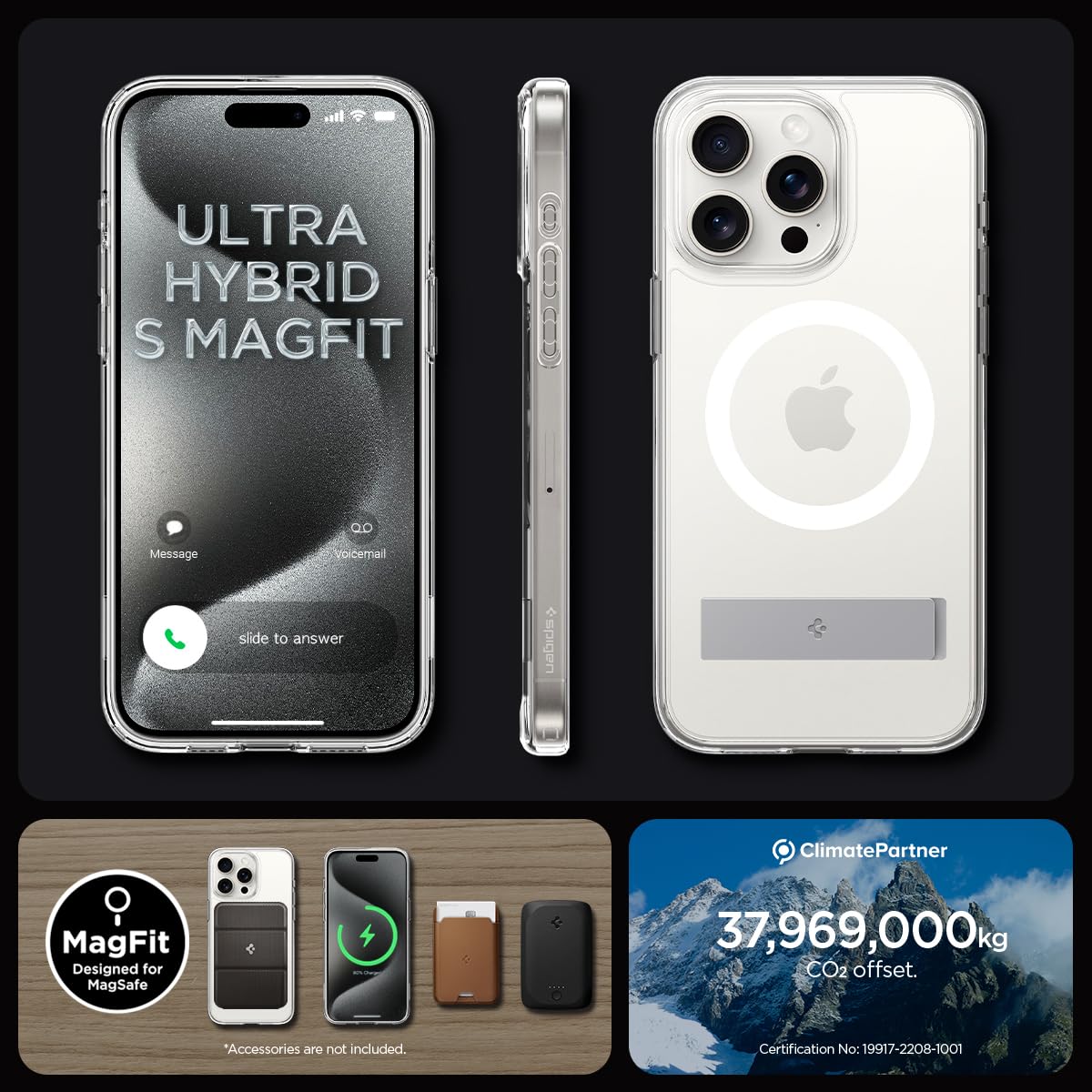 Spigen iPhone 15 Pro Max Case Ultra Hybrid S MagFit - Crystal Clear - image 7