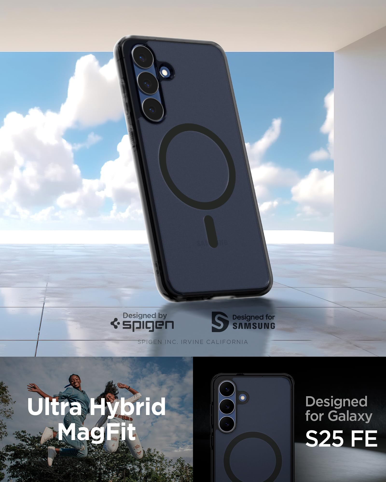 Spigen Galaxy S25 FE Case Ultra Hybrid MagFit - Frost Black image 2