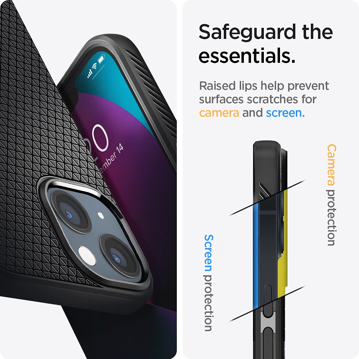 Spigen iPhone 13 Case Liquid Air - Matte Black - image 6
