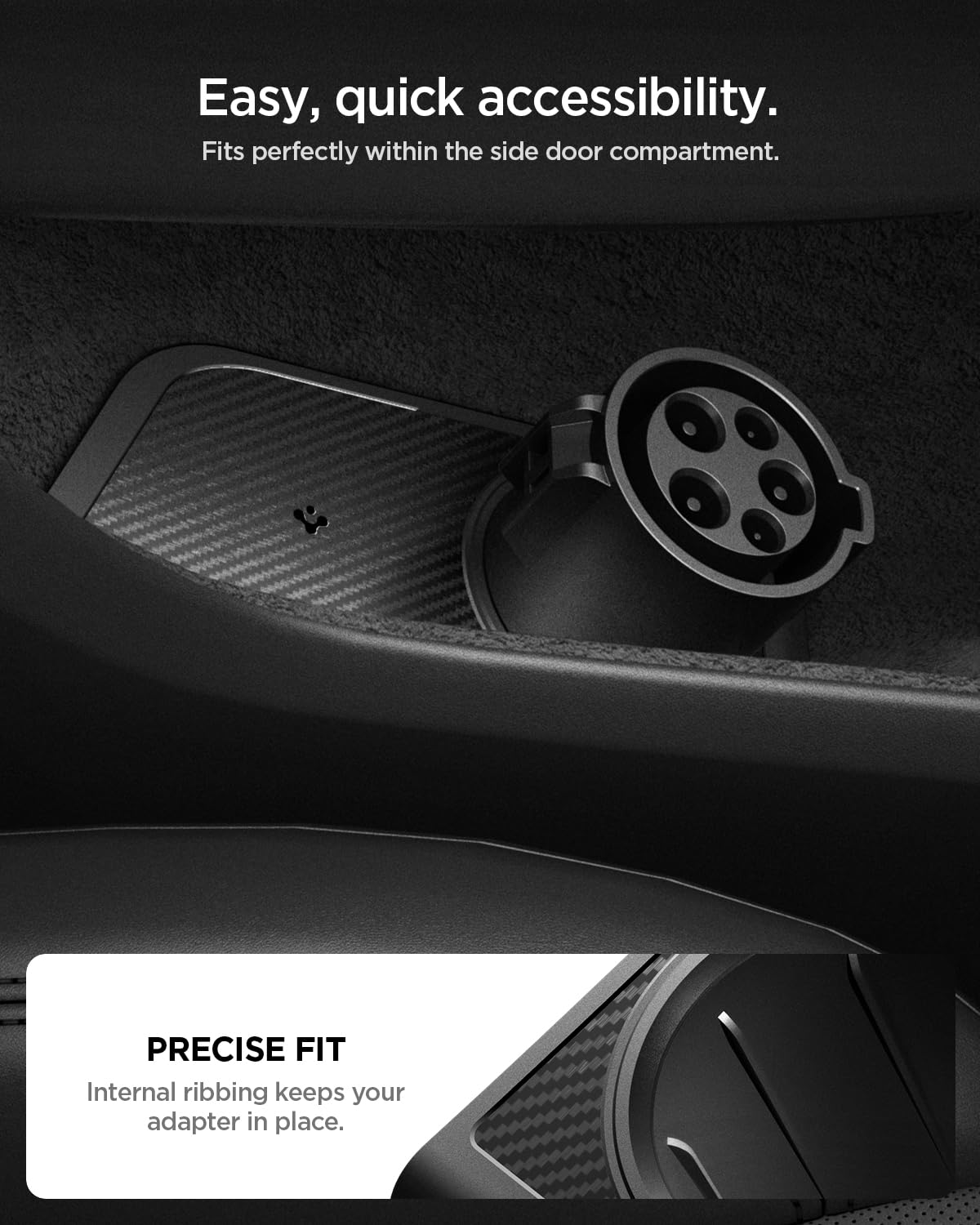 Spigen Tesla Model Y Juniper J1772 Adapter Door Dock - Black - image 3