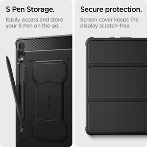 Spigen Galaxy Tab S10 Plus / S9 Plus Case - Rugged Armor Pro - Black - image 6