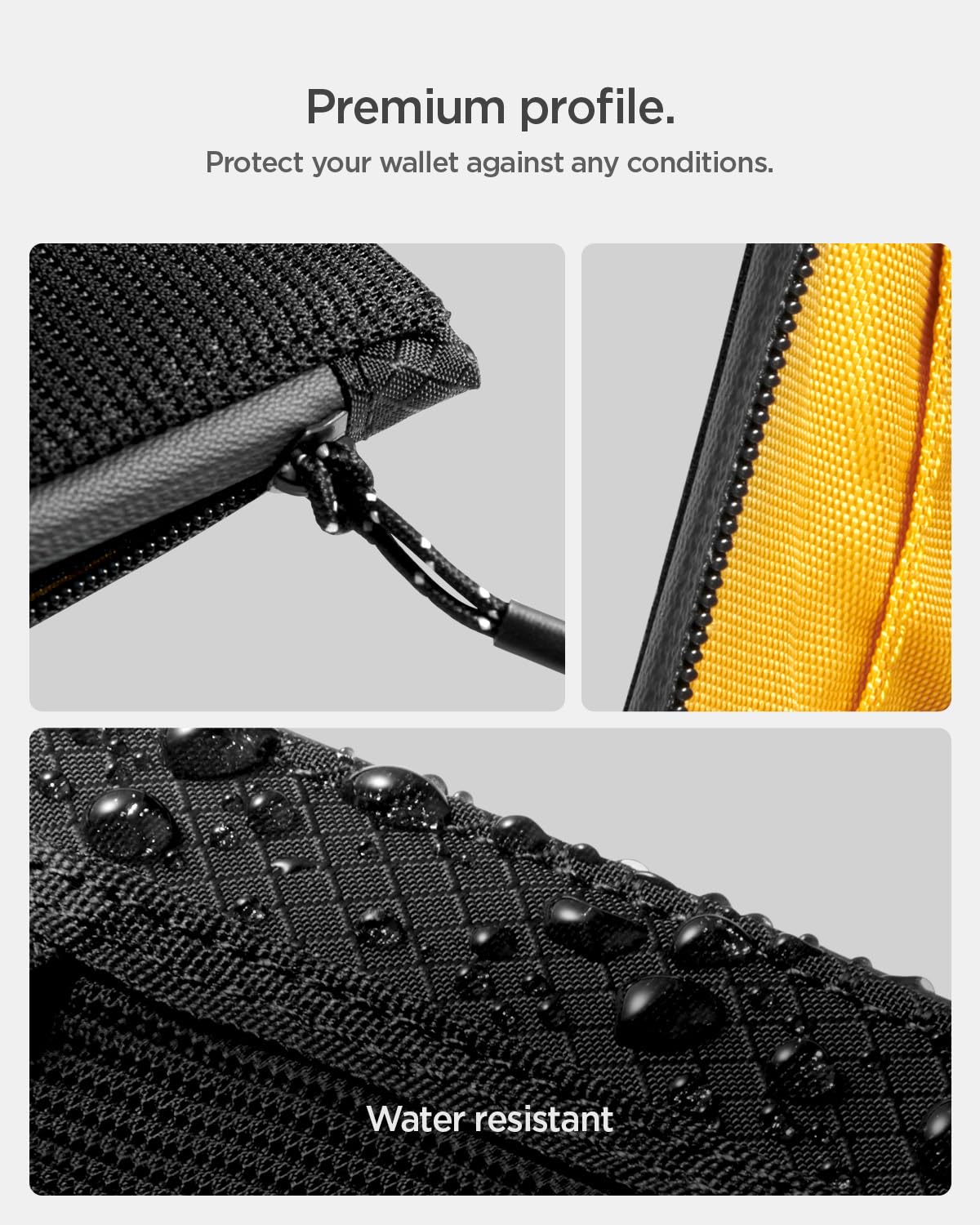 Spigen Life RFID-Blocking Zip Card Wallet - Black - image 5