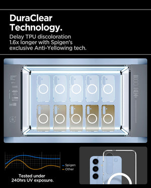 Spigen Galaxy S25 Plus Case - Ultra Hybrid MagFit - Clear White - image 6