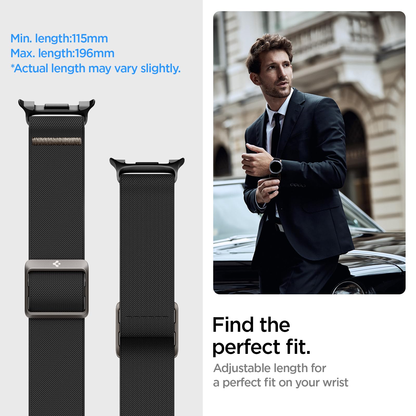 Spigen Galaxy Watch 8 Band - Lite Fit - Black - image 6