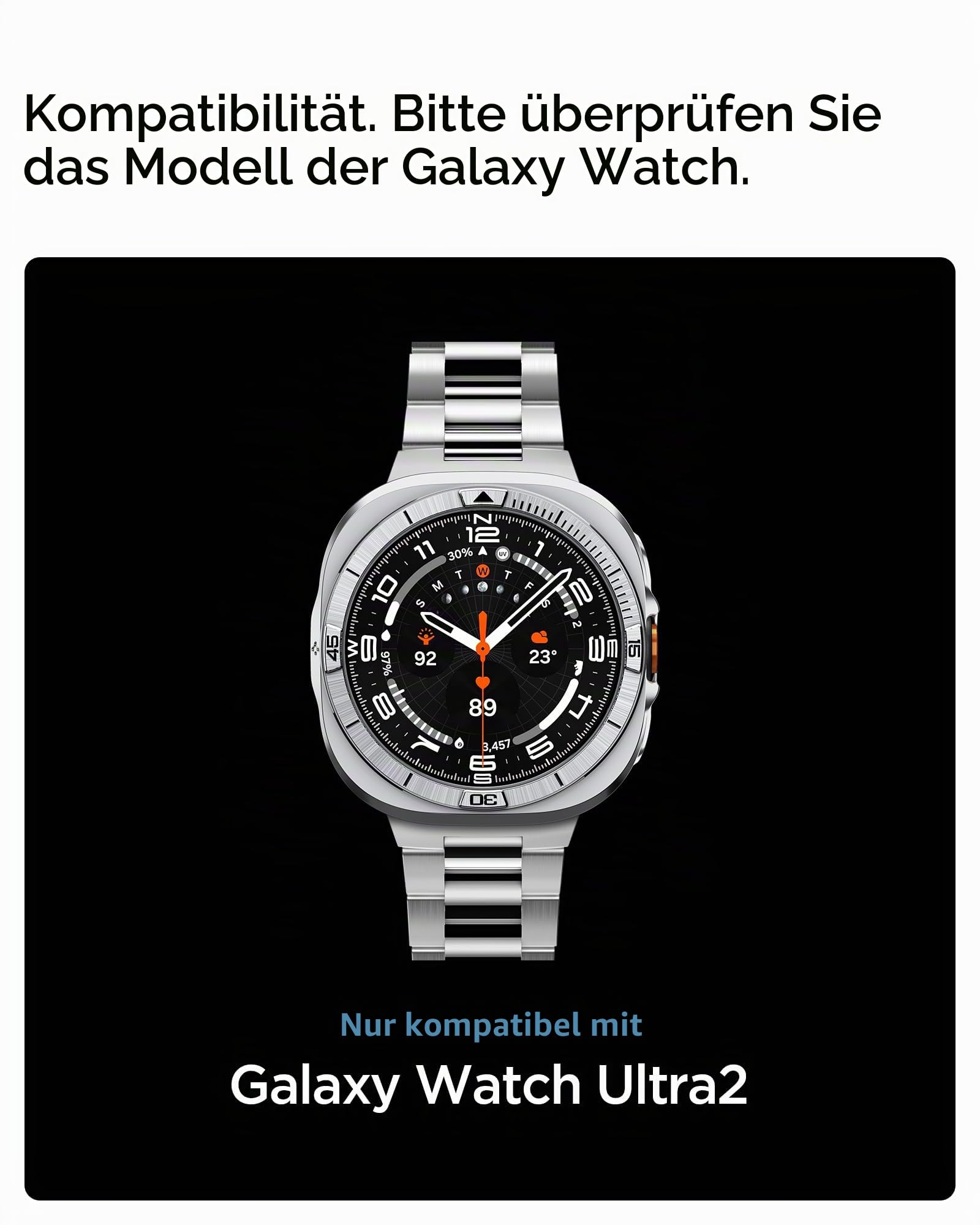 Spigen Galaxy Watch Ultra 2 47mm Bezel Case - Bezel Tune Pro - Silver - image 2