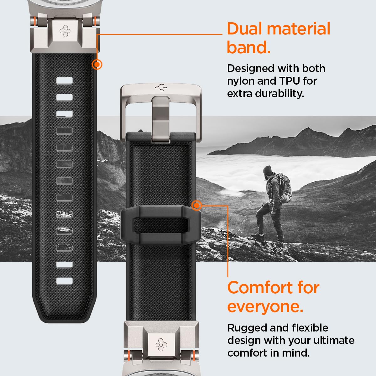 Spigen Galaxy Watch 9 Band - DuraPro Armor - Black DuraPro Armor - image 7