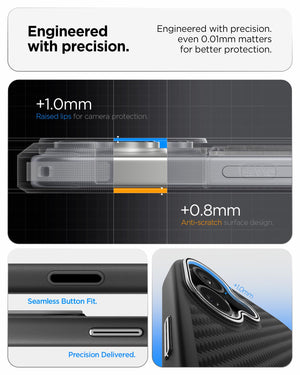 Spigen iPhone 17 Case Enzo Aramid T MagFit - Black Silver - image 5