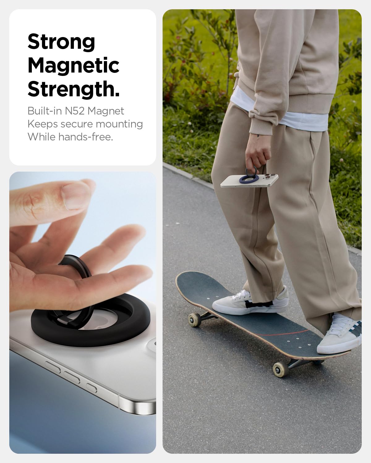 Spigen Nano Pop MagFit Phone Holder - Black Sesame - image 6