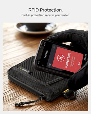 Spigen Life RFID-Blocking Zip Card Wallet - Black - image 7