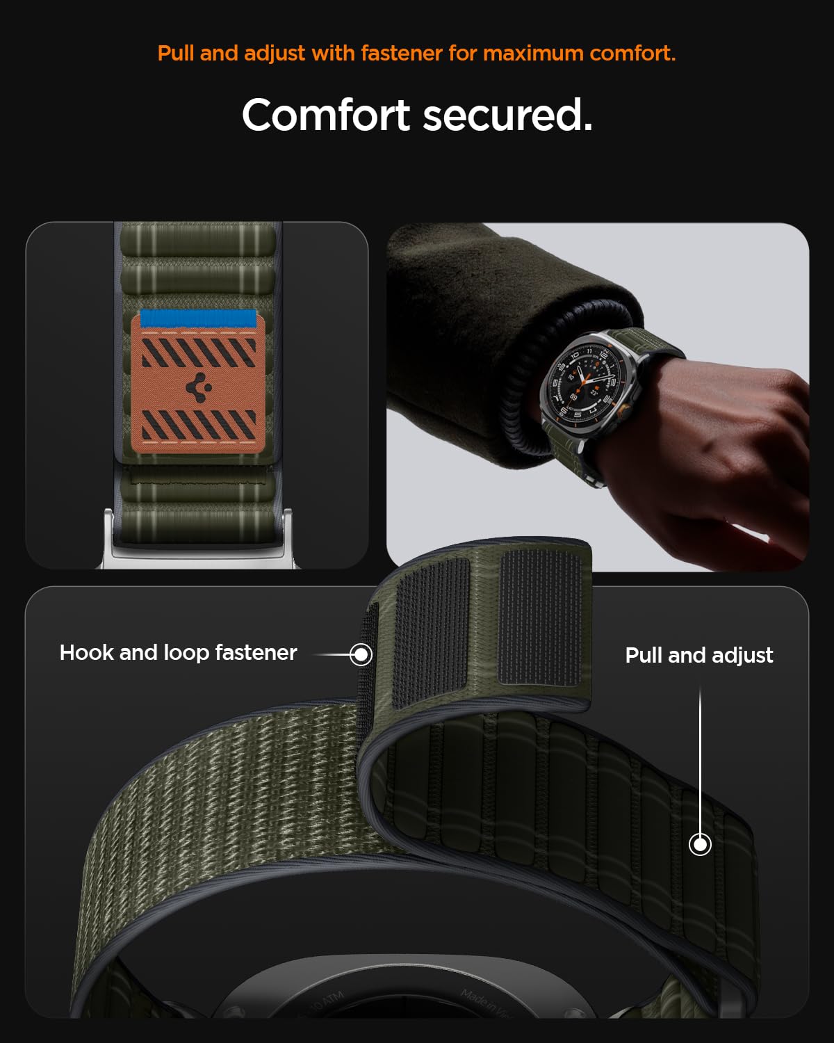 Spigen Galaxy Watch Ultra 2 & Ultra 47mm Band - WBF0 - Green - image 6