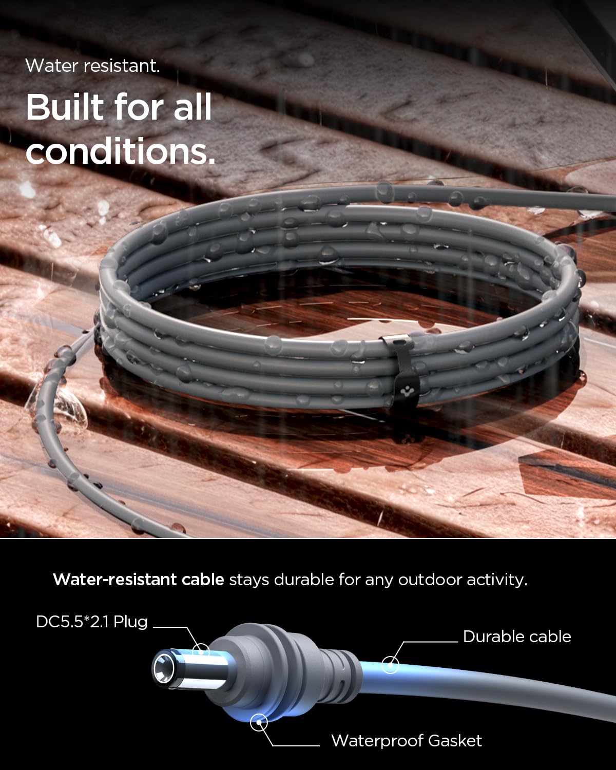 Spigen Starlink Mini USB-C to DC Power Cable 10 ft (3 m) - Gray - image 5