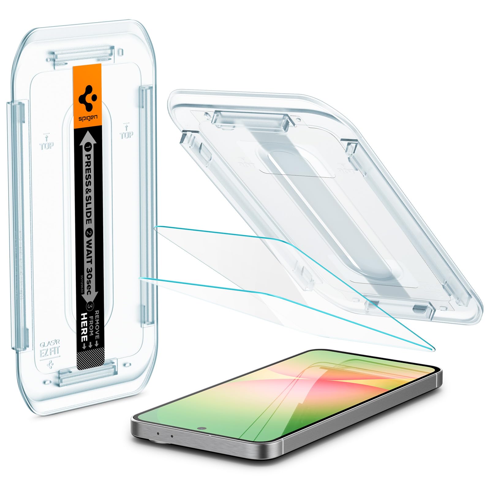 Spigen Galaxy A56 5G / S24 FE Screen Protector - Glas.tR EZ Fit Tempered Glass (2 Pack) - Clear - image 1