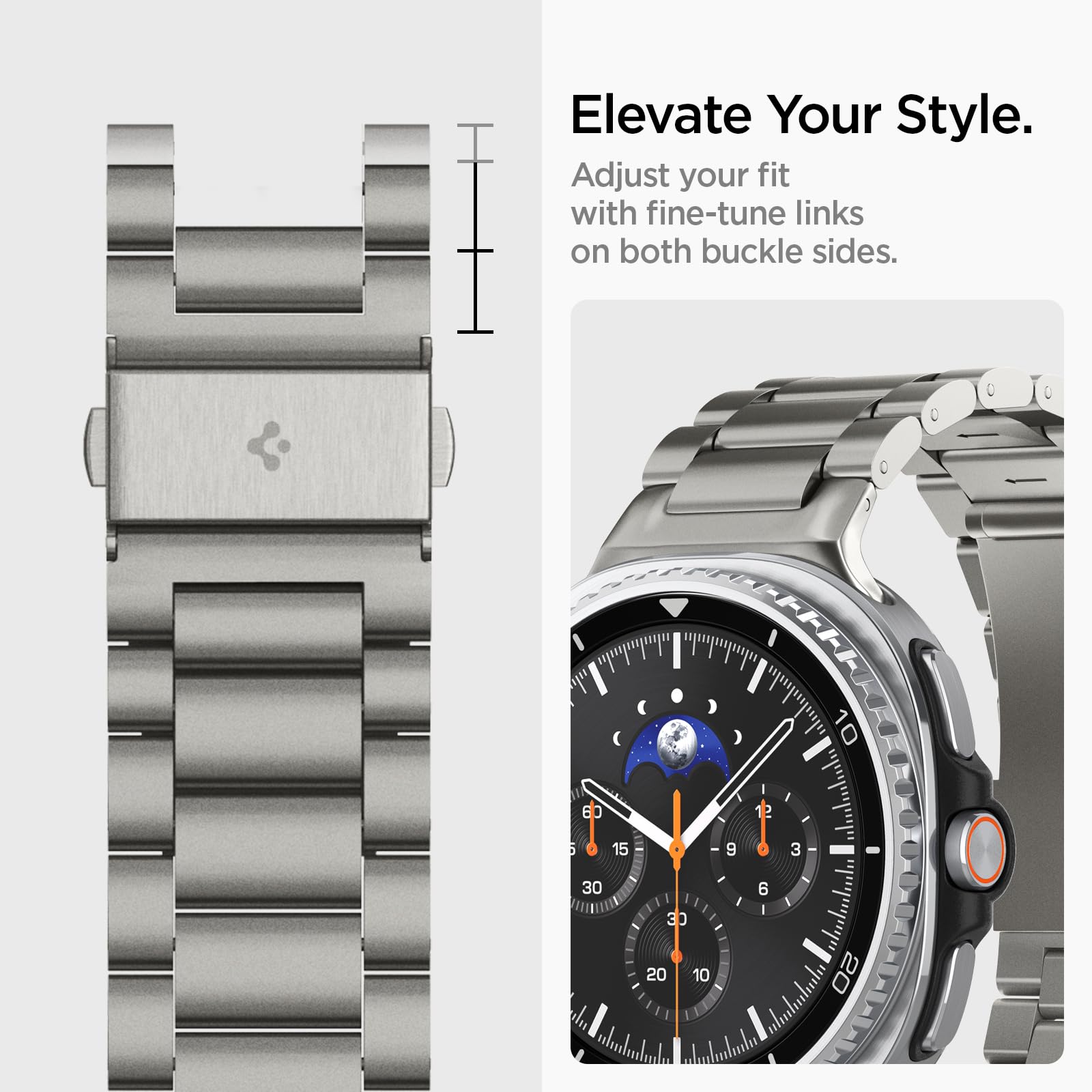 Spigen Galaxy Watch 9 Band - Modern Fit Titanium - Natural Titanium Modern Fit Titanium - image 7