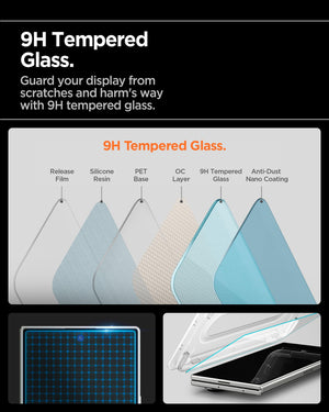 Spigen Galaxy Z Fold 7 External Screen Protector - Glas.tR EZ Fit Pro (2 Pack) - Clear - image 6