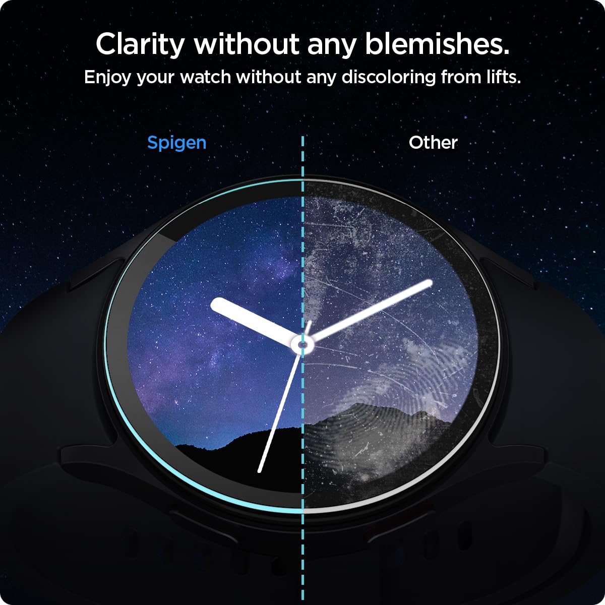Spigen Galaxy Watch 7 44mm Screen Protector - Glas.tR EZ Fit (2 Pack) - Clear - image 6