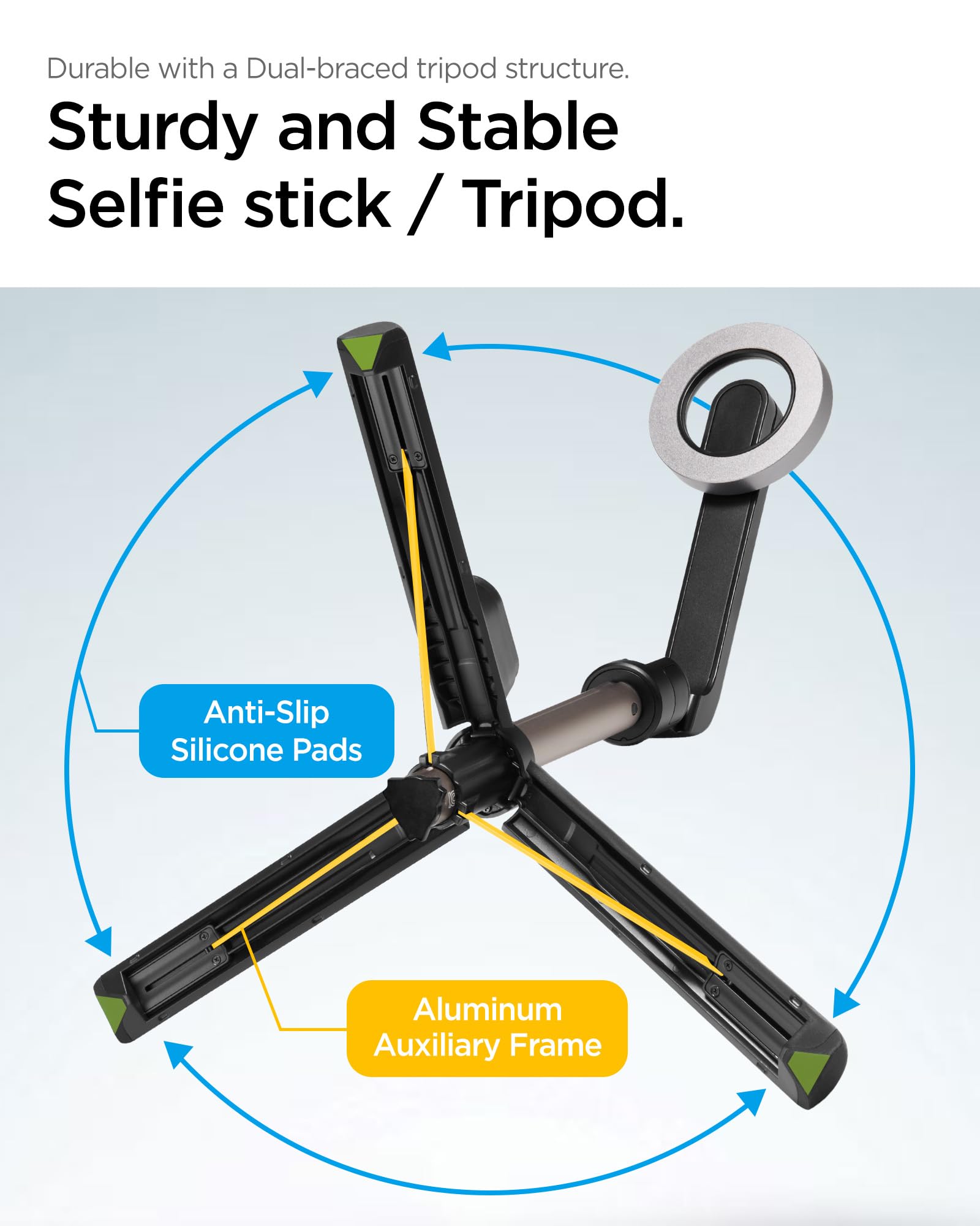 Spigen S570W MagFit Selfie Stick Tripod - Black - image 6