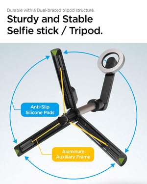 Spigen S570W MagFit Selfie Stick Tripod - Black - image 6