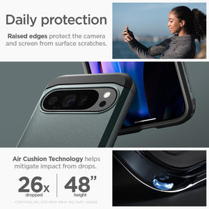 Spigen Tough Armor Google Pixel 9 Pro XL Kickstand Phone Case - Abyss Green - image 5
